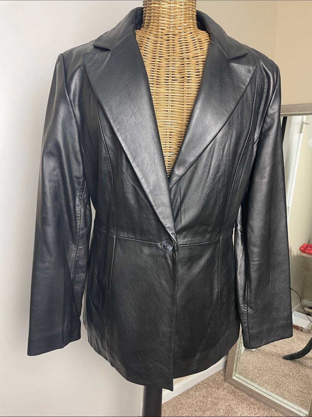 JLC New York Vintage 90's Genuine Leather Blazer Jacket
